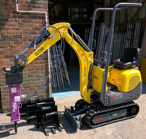 mini excavator breaker rental|mini excavator with rock breaker.